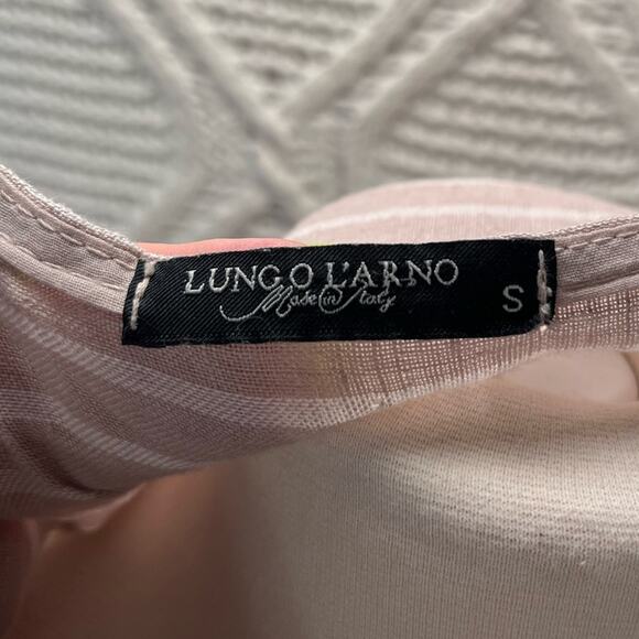 LUNGO L'ARNO | Cream Sleeveless Linen Blend Striped Button Up Maxi Dress - Picture 6 of 8